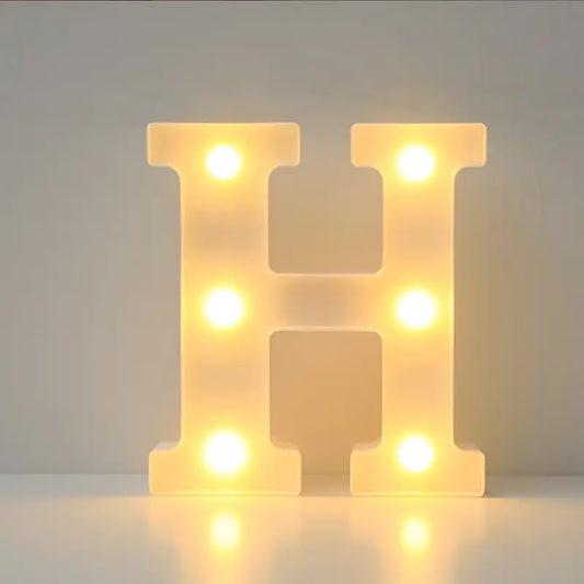 Lettera LED "H" 22 cm – Luce Calda