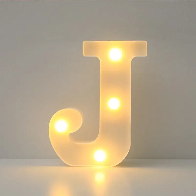 Lettera LED "J" 22 cm – Luce Calda