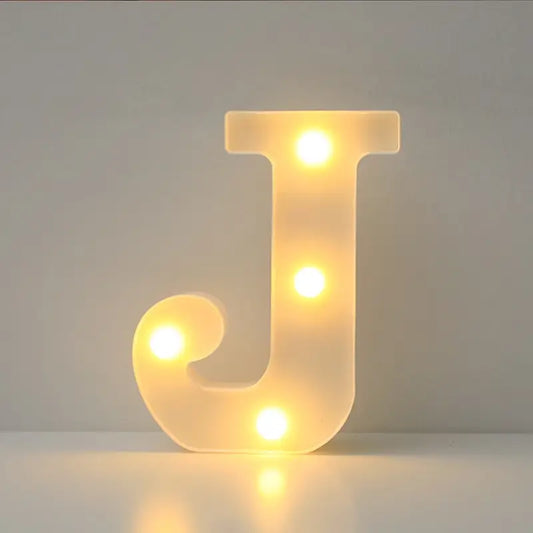 Lettera LED "J" 22 cm – Luce Calda