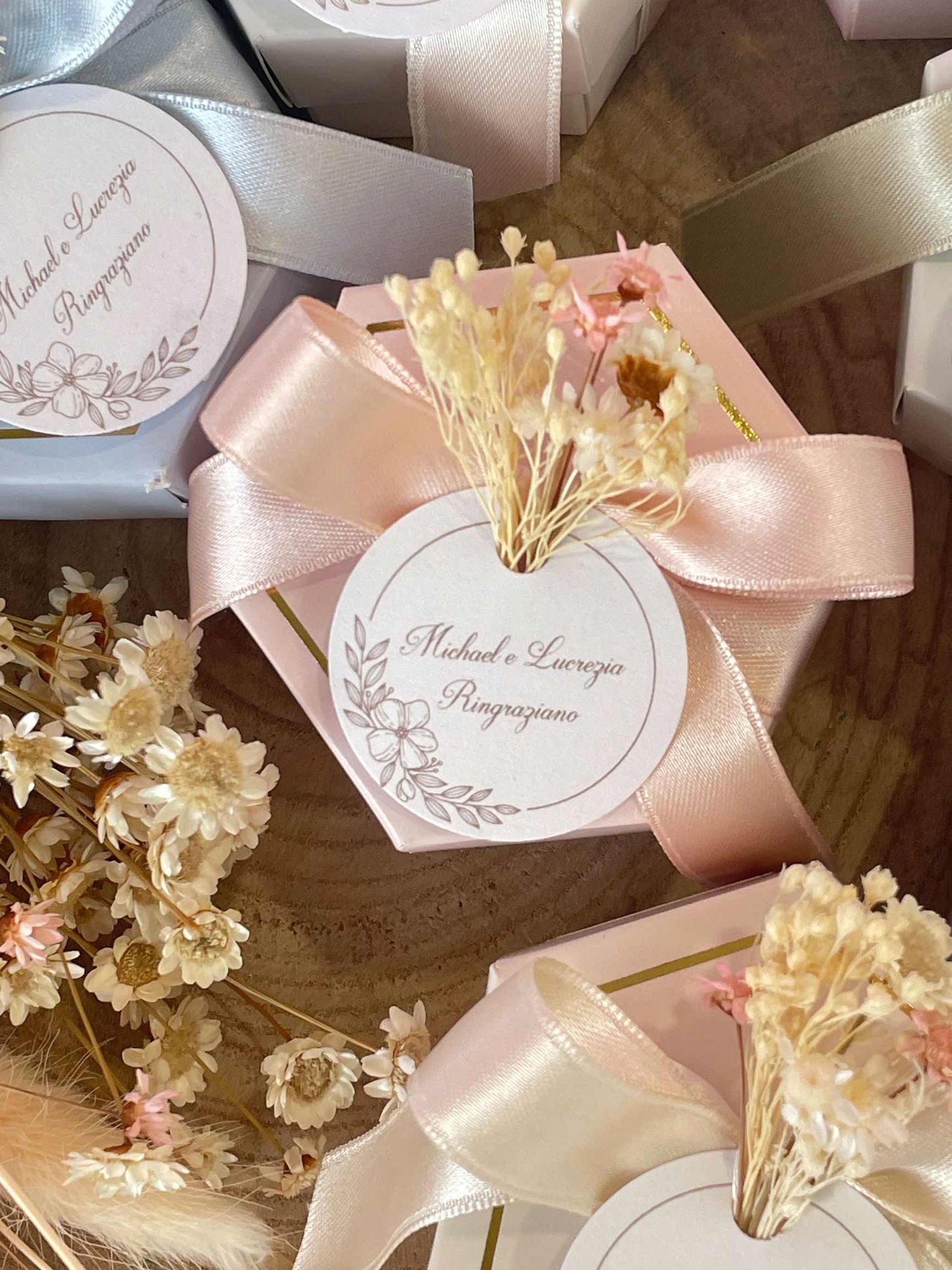 Astuccio esagonale cipria fondo/coperchio 5,5x5,5x4cm