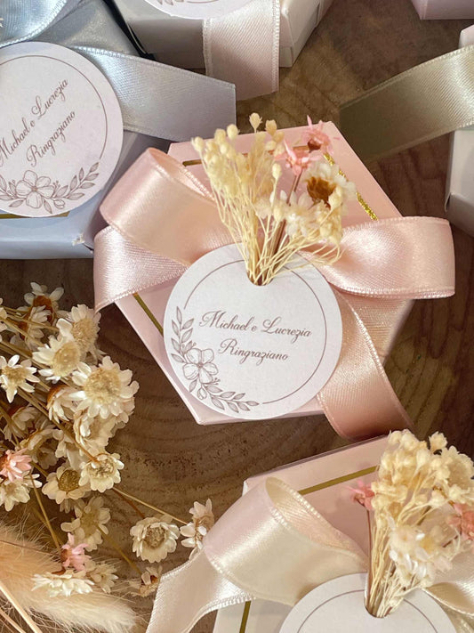 Astuccio esagonale cipria fondo/coperchio 5,5x5,5x4cm