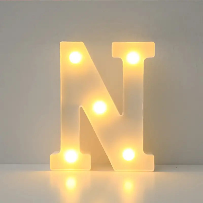 Lettera LED "N" 22 cm – Luce Calda