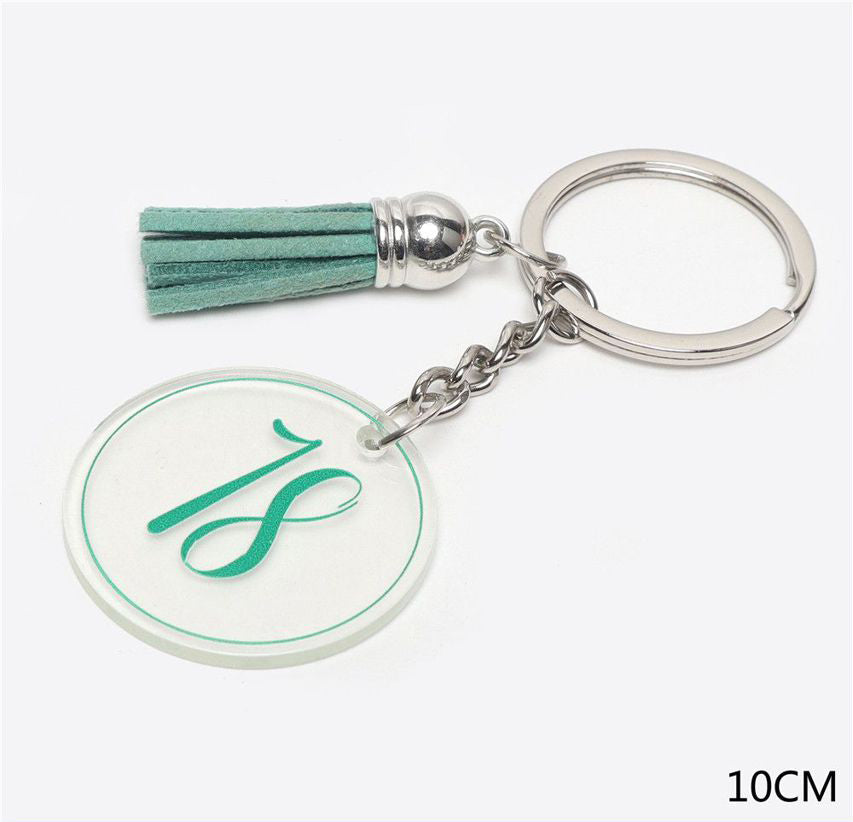 Portachiavi 18 con nappa verde 10cm