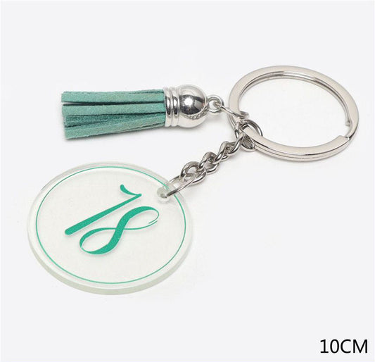 Portachiavi 18 con nappa verde 10cm