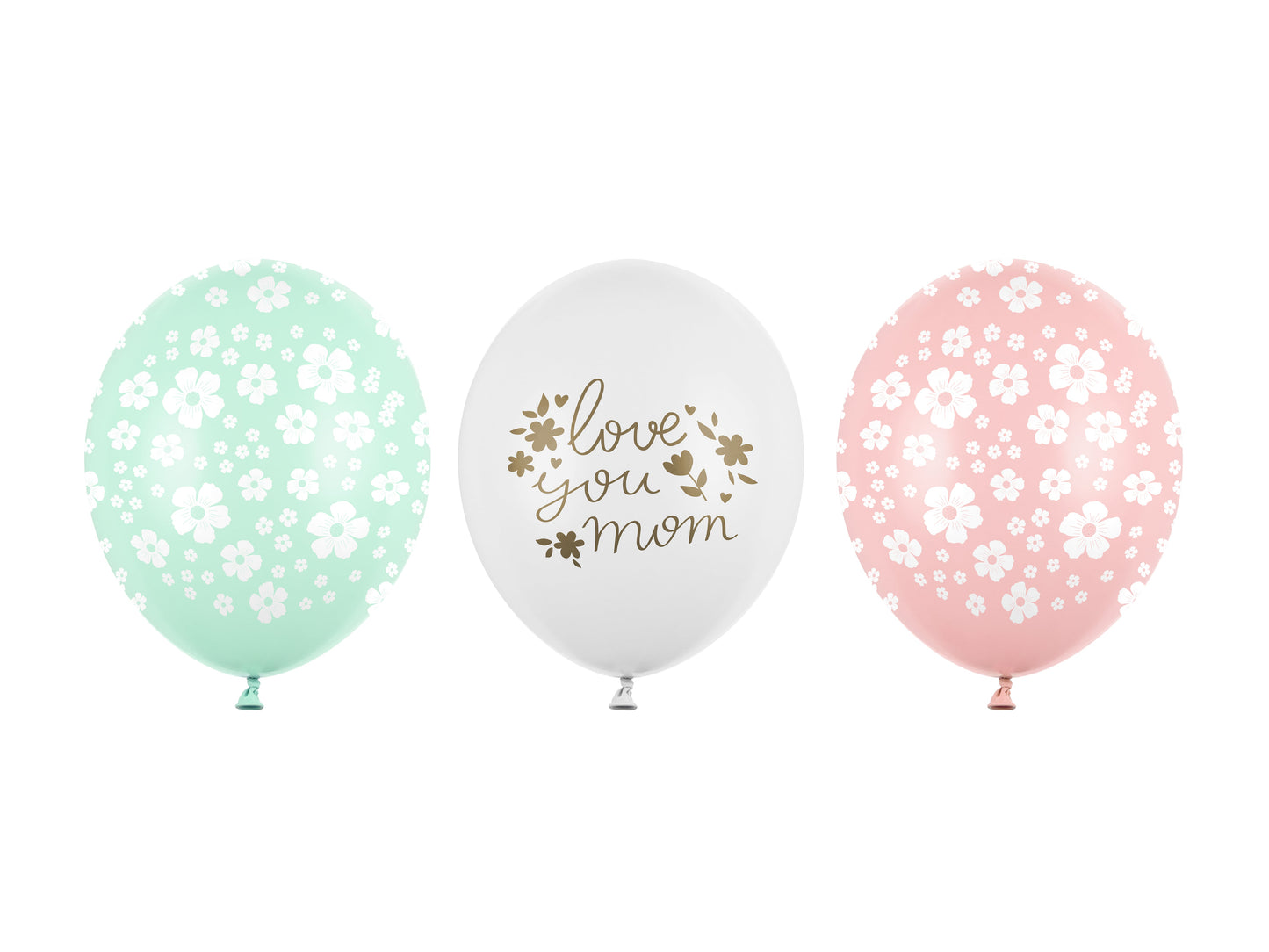 Palloncini in lattice 30cm "love you mom" assortiti 50pz