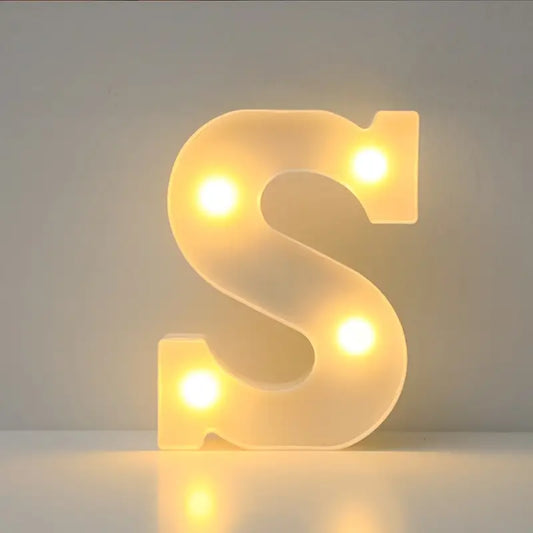 Lettera LED "S" 22 cm – Luce Calda