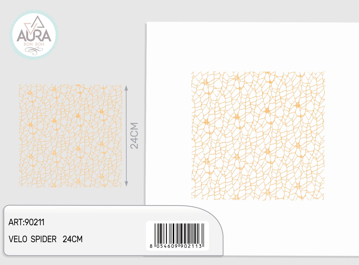 Velo spider quadrato 25pz marrone