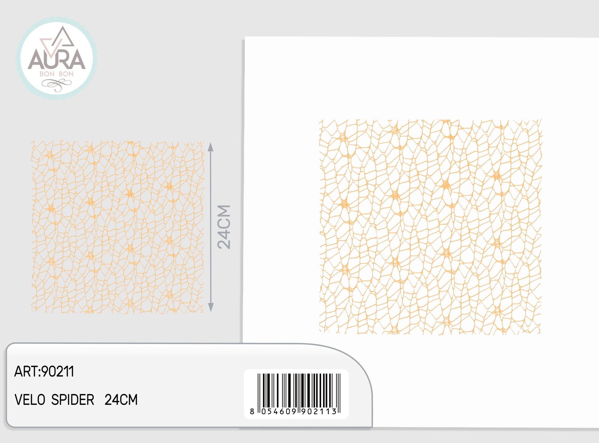 Velo spider quadrato 25pz marrone