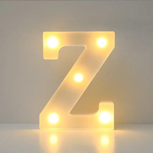 Lettera LED "Z" 22 cm – Luce Calda