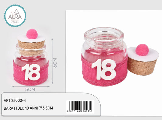 barattolo 18 anni fucsia