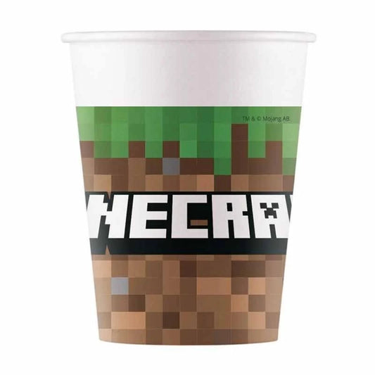 Bicchiere carta 8 pz FSC  Minecraft
