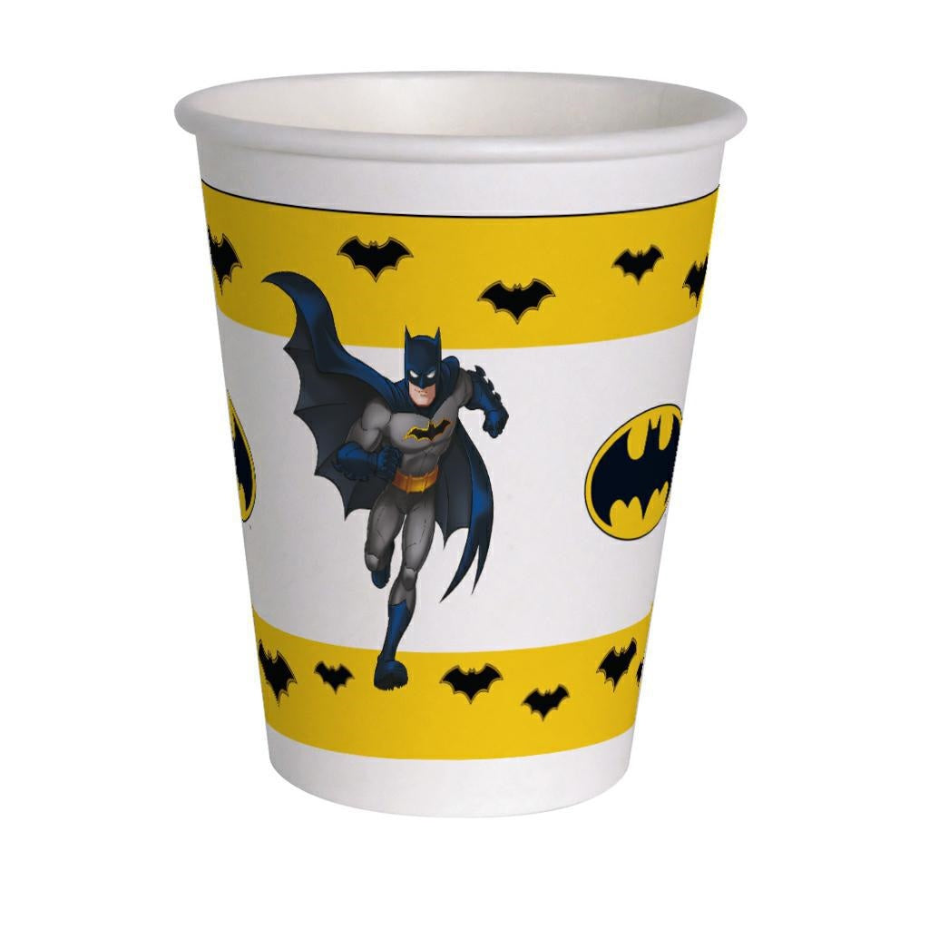 Bicchieri carta Batman compostabili 255ml 8pz