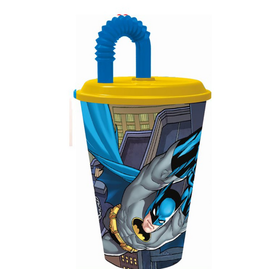 bicchiere con cannuccia 430 ml batman