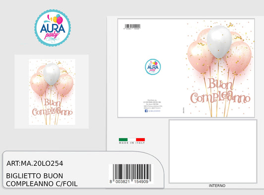 Biglietto di auguri "buon compleanno"