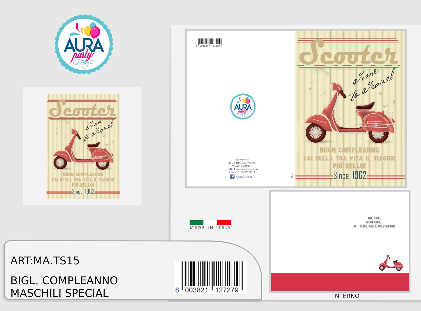 biglietto compleanno vespa