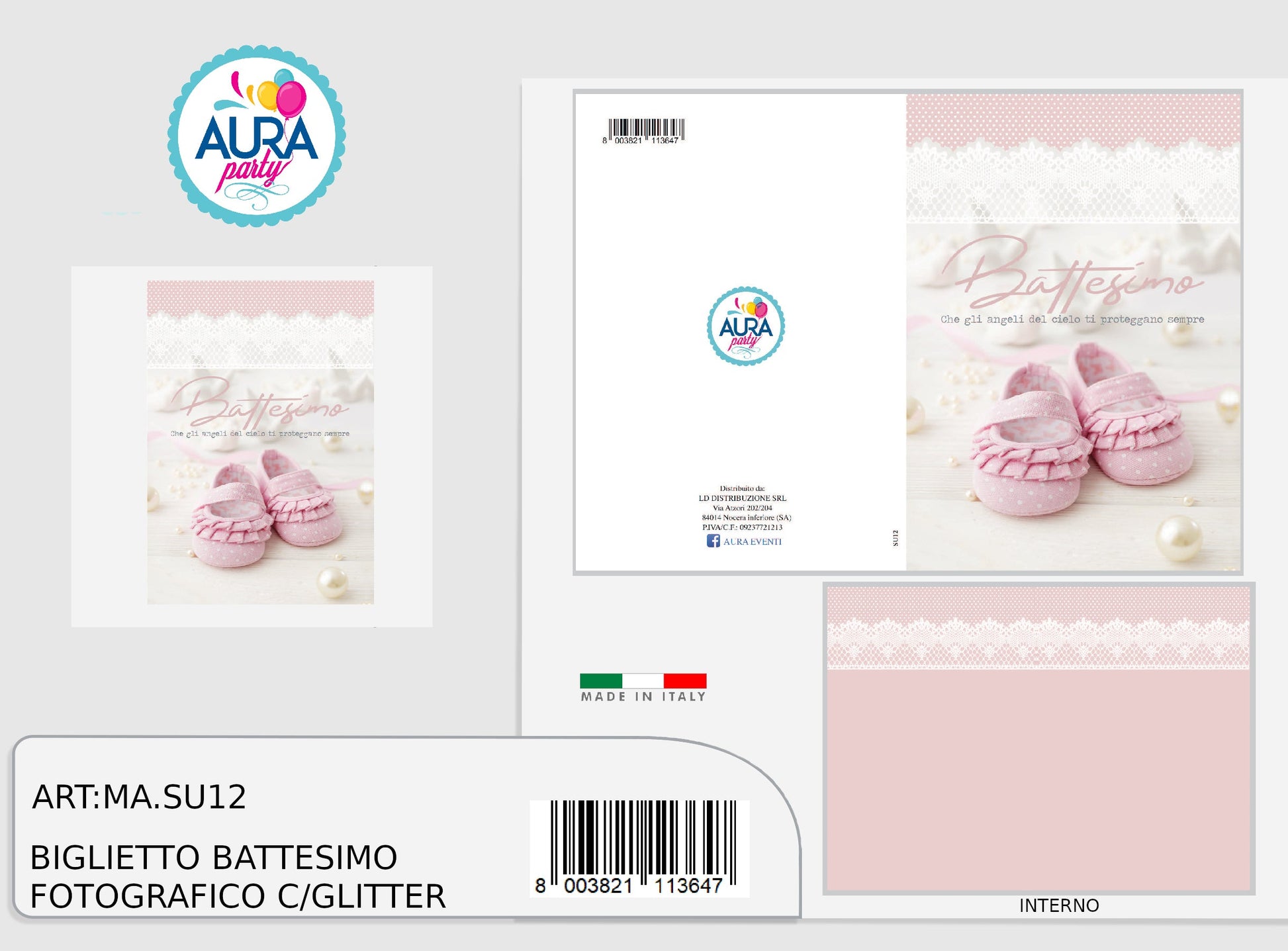 biglietto vattesimo bimba scarpine