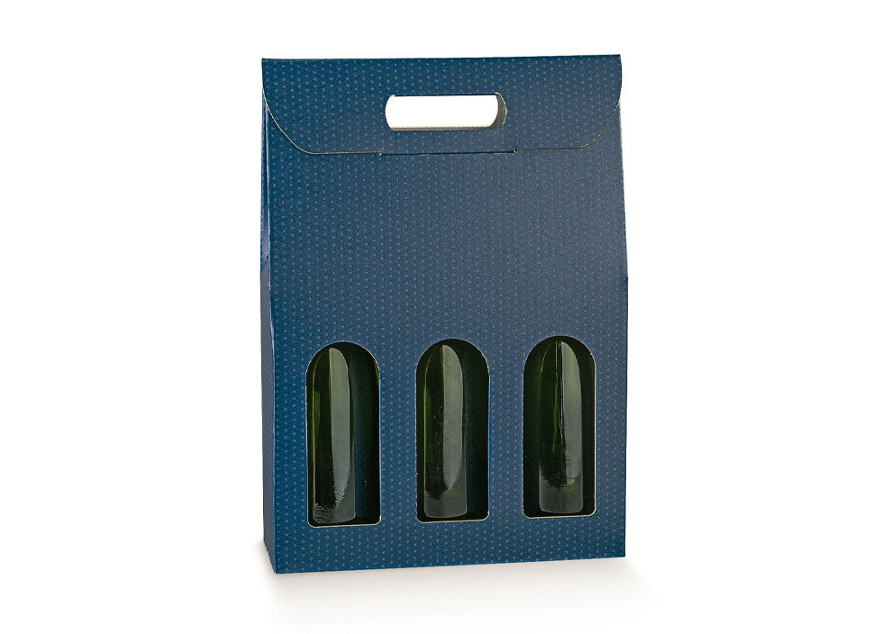 box 3 bottoglie spot blu