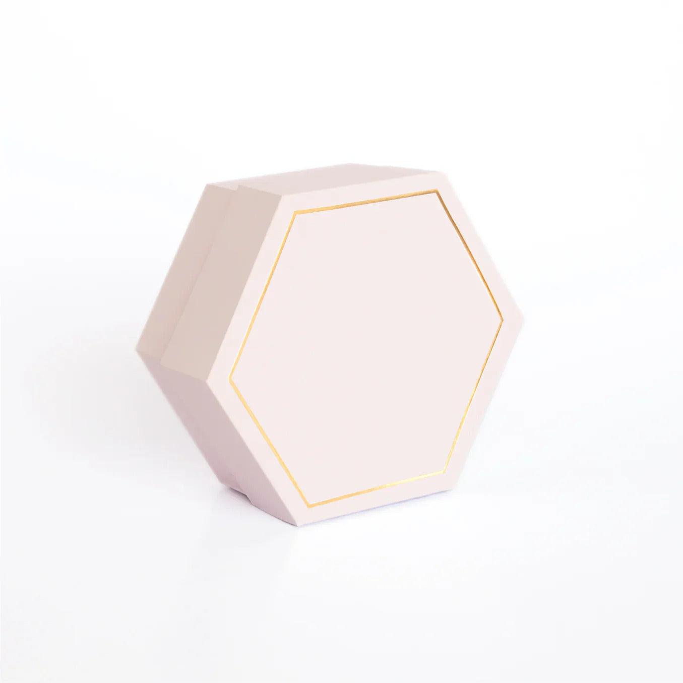 box esagono rosa cipria