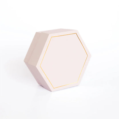 box esagono rosa cipria