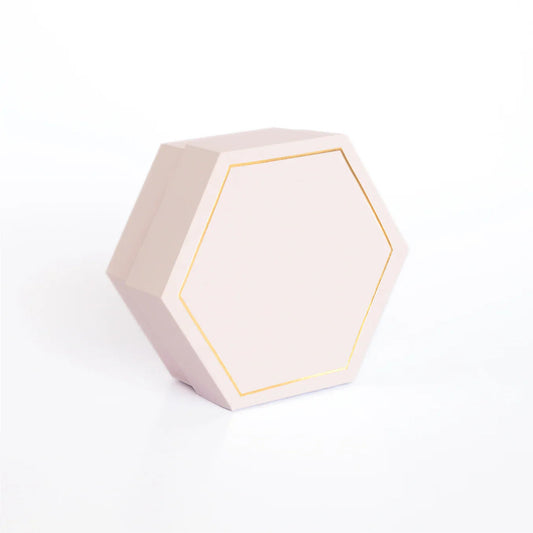 box esagono rosa cipria