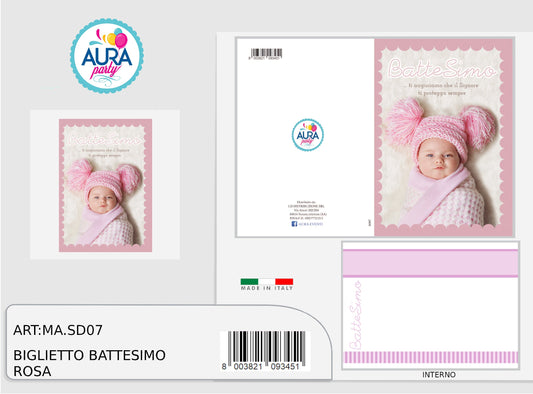 cartolina battesimo bimba