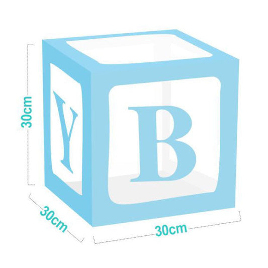 Set 4 cubi "BABY" azzurro 30x30x30cm