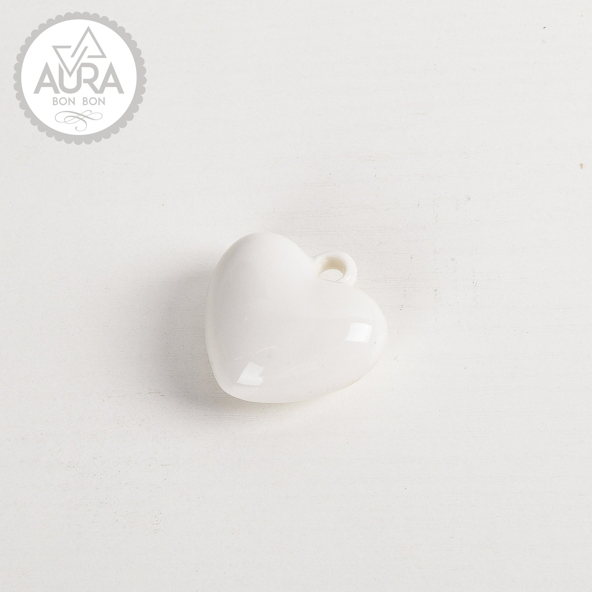 cuore ceramica bianco