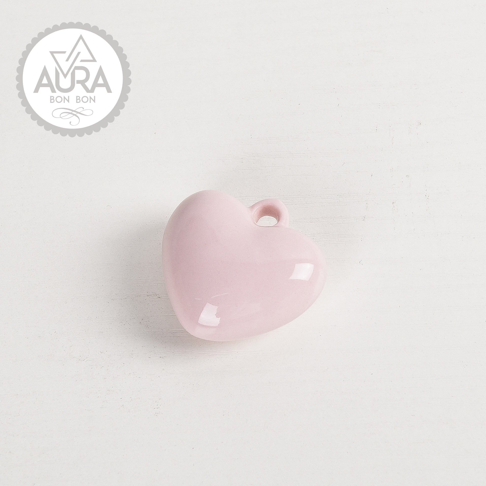 cuore ceramica rosa