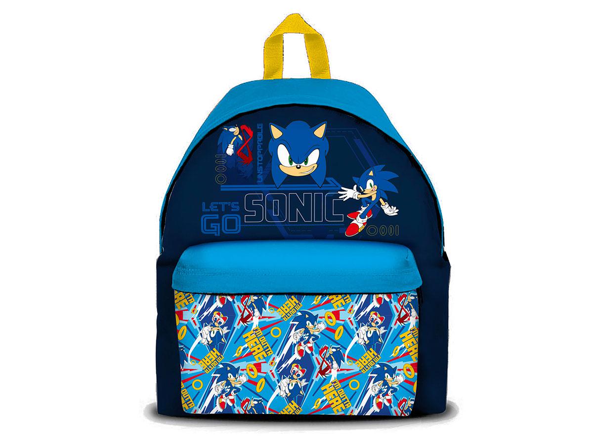 zaino con tasca frontale sonic