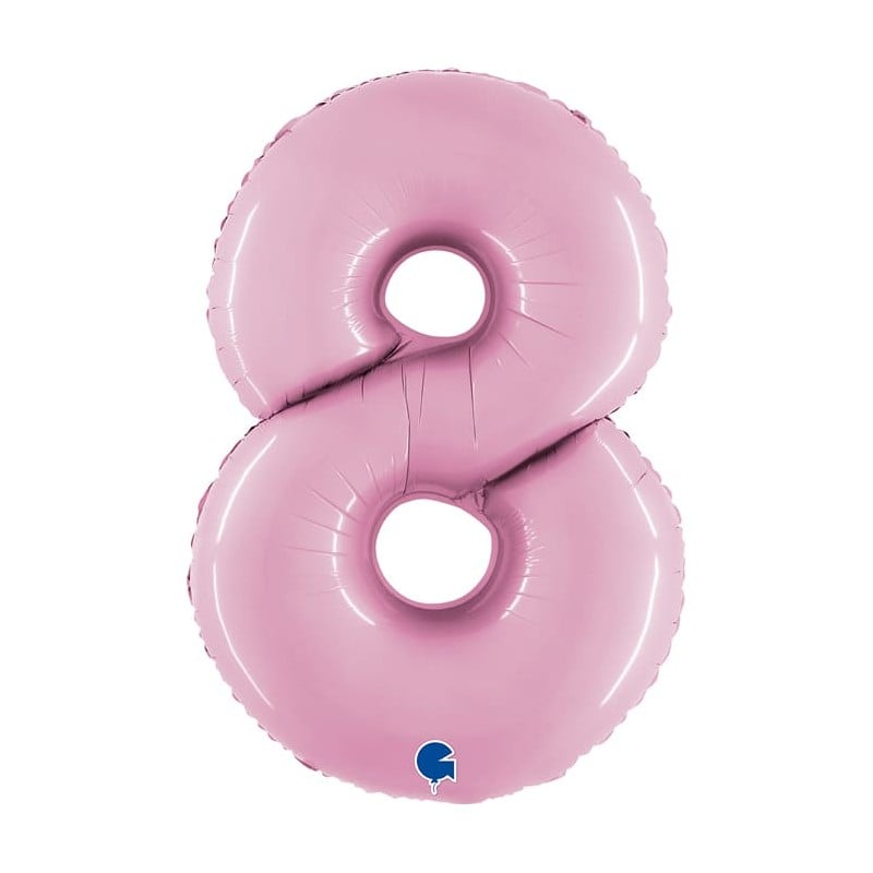 numero 8 foil 100cm/40inch rosa