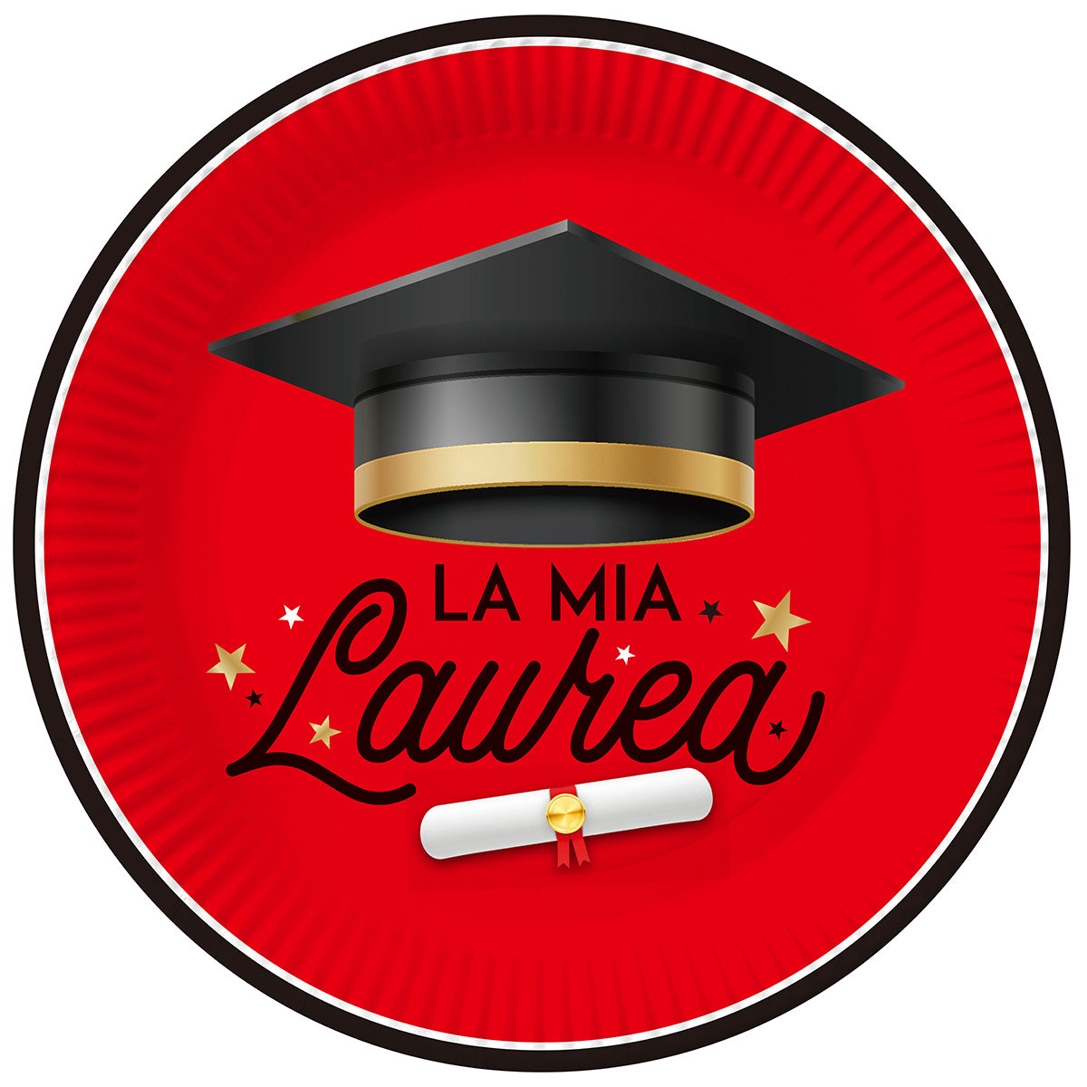 8 piatti la mia laurea 23cm