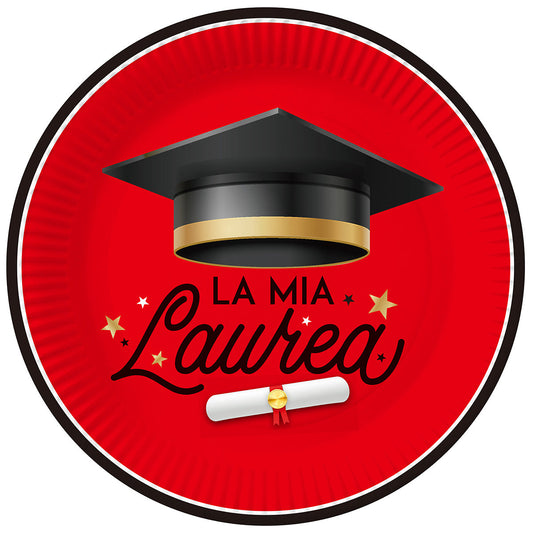 8 piatti la mia laurea 23cm