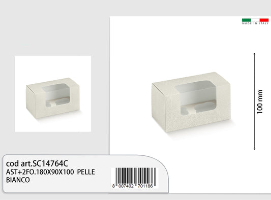 scatola effetto pelle con finestra