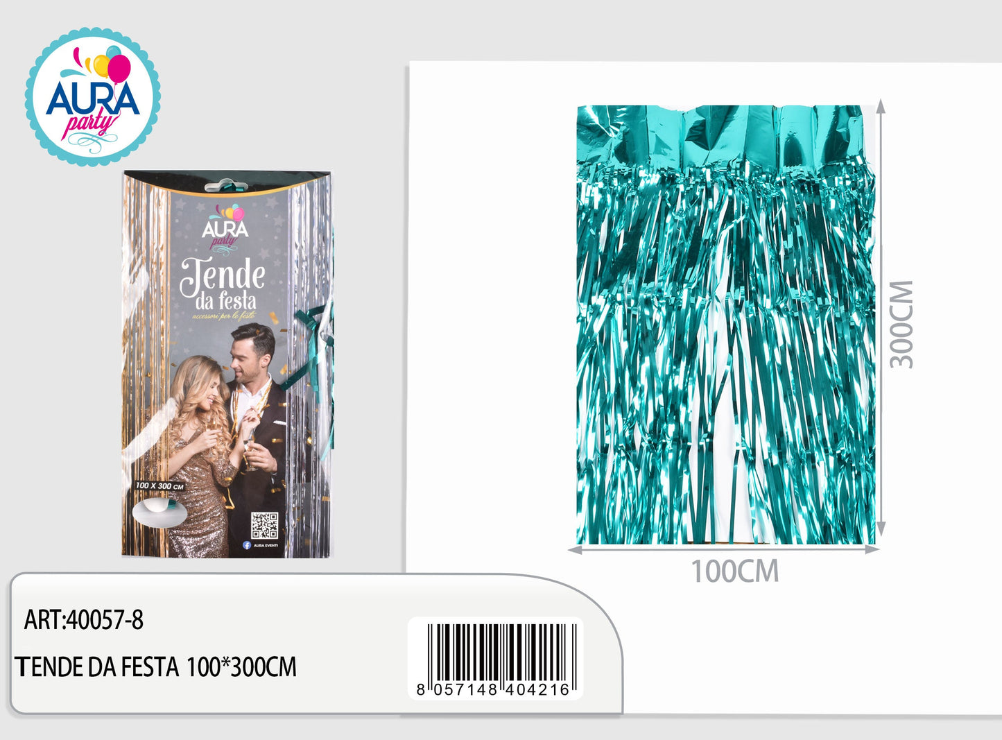 tenda per festa 100x300cm azzurro