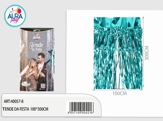 tenda per festa 100x300cm azzurro