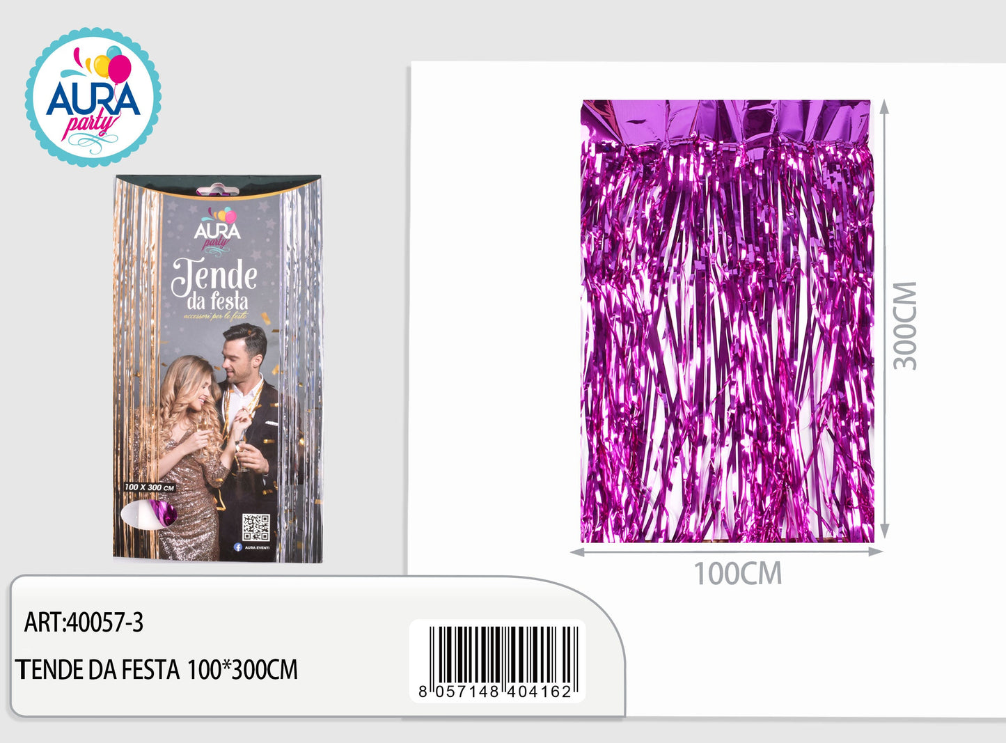 tenda per festa 100x300cm fucsia