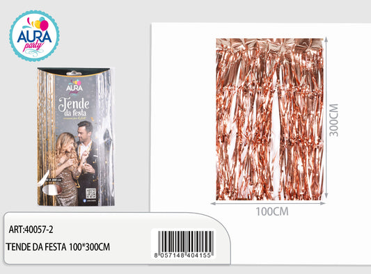 tenda per festa 100x300cm rosagold