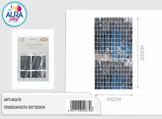 tende da festa argento 100x200cm