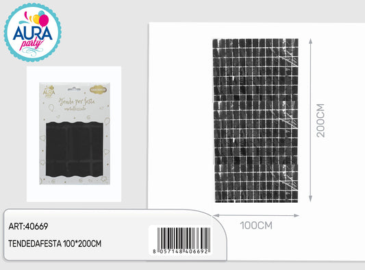 tende da festa nero 100x200cm