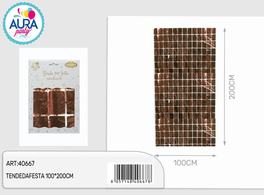 tende per festa rosagold 100x200cm