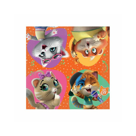 Tovaglioli 33x33cm  44 Gatti 16pz