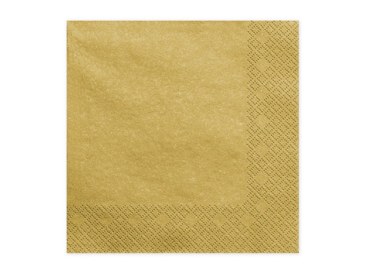 Tovaglioli 3 veli oro 33x33cm 20pz