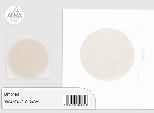 velo organza 50pz 24cm avorio
