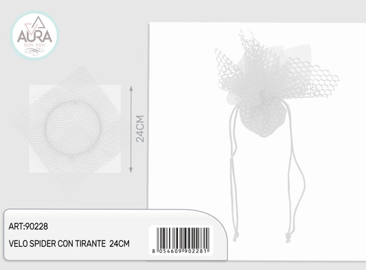 velo rete con tirante 24cm bianco