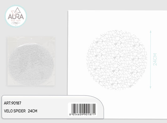 velo spider 24cm 25pz bianco