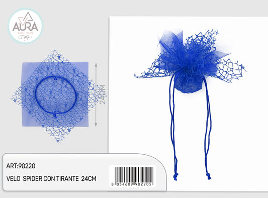 velo spider con tirante 24cm blu