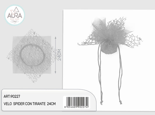 velo spider con tirante 24cm grigio