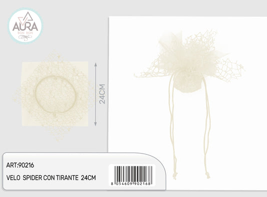 velo spider con tirante 24cm avorio
