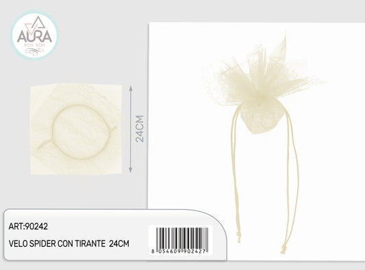 velo spider con tirante crema