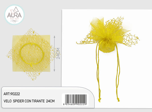 velo spider con tirante 24cm giallo